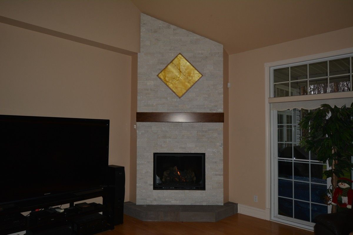 Stone fireplace surround Ottawa